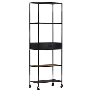 vidaXL Bibliothèque 60x35x180 cm Bois de manguier brut et fer