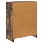 vidaXL Armoire à tiroirs Chêne fumé 66 x 34 5 x 87 cm