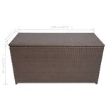 vidaXL Boîte de rangement de jardin marron 120x50x60 cm résine tressée