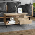 vidaXL Table basse Chêne sonoma 90x49x45 cm Bois d'ingénierie