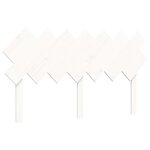 vidaXL Cadre de lit avec tête de lit blanc 140x200 cm bois massif