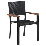 vidaXL Ensemble à manger d'extérieur 9 Pièces résine tressée et acacia