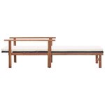 vidaXL Chaise longue et coussin Résine tressée et bois d'acacia Noir