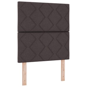 vidaXL Lit avec sommier marron foncé 80x200 cm Tissu