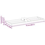 vidaXL Tête de remplacement pour niveleur de jardin 75 x 25 x 6 cm