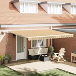 vidaXL Auvent Rétractable Multicolore 450 × 350 cm Tissu et acier