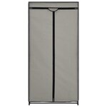 vidaXL 2 Pièces Garde-robes Gris 75x50x160 cm