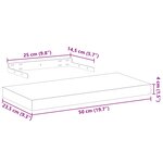 vidaXL Étagère flottante 50x23 5x4 cm bois d'ingénierie