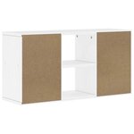vidaXL Meuble TV ODDA blanc 79x24x40 cm bois massif pin