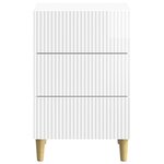 vidaXL Cabinet de chevet Blanc brillant 43 x 41 x 66 5 cm
