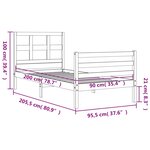 vidaXL Cadre de lit sans matelas 90x200 cm bois massif