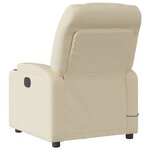vidaXL Fauteuil de massage inclinable crème tissu