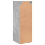 vidaXL Armoire murale avec portes en verre gris béton 35x37x100 cm