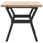 vidaXL Table basse cadre en Y 100x50x45 5 cm bois de pin massif fonte