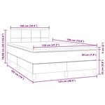 vidaXL Sommier à lattes de lit avec matelas LED gris foncé 120x190 cm