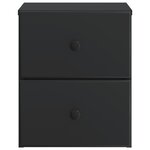 vidaXL Cabinet de chevet mural 2 pc Noir 34 5 x 33 x 40 cm