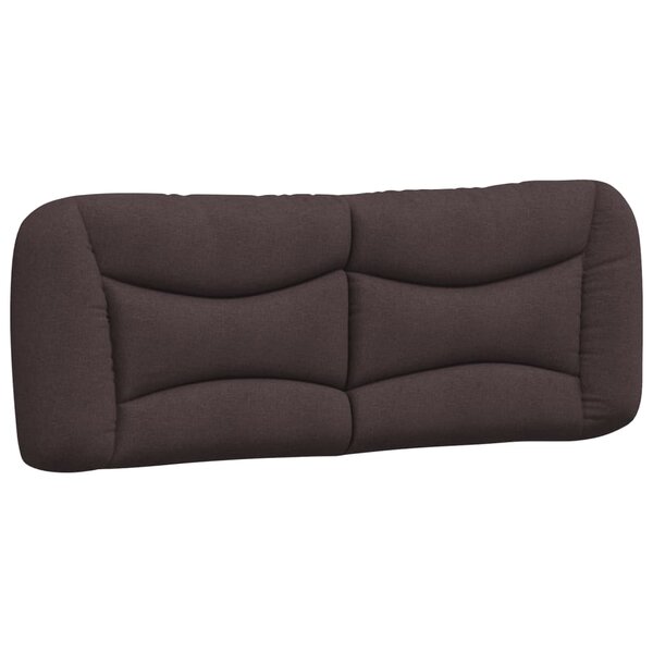 vidaXL Coussin de tête de lit marron foncé 140 cm tissu