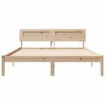 vidaXL Cadre de lit avec tête de lit Marron 150 x 200 cm Pin massif