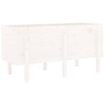 vidaXL Lit surélevé de jardin blanc 121x50x57 cm bois de pin massif