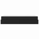 vidaXL Cadre de lit avec matelas Noir 90 x 190 cm Faux cuir