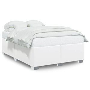 vidaXL Cadre de lit sans matelas blanc 140x190 cm similicuir