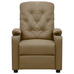 vidaXL Fauteuil inclinable électrique Cappuccino Similicuir