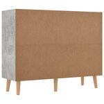 vidaXL Buffet gris béton 90x30x72 cm bois d'ingénierie