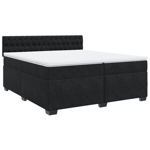 vidaXL Sommier à lattes de lit et matelas Noir 200x200 cm Velours