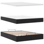 vidaXL Lit ottoman avec matelas & LED Noir 160x200cm similicuir