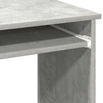 vidaXL Bureau avec étagères gris béton 84x40x78 cm bois d'ingénierie