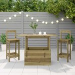 vidaXL Table de jardin 100x50x75 cm bois de pin imprégné