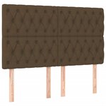 vidaXL Sommier à lattes de lit avec matelas Marron foncé 160x200 cm