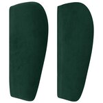 vidaXL Tête de lit avec oreilles Vert foncé 183x23x78/88 cm Velours