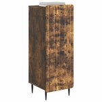 vidaXL Buffet Chêne fumé 34 5 x 33 x 92 cm Bois d'ingénierie