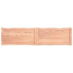 vidaXL Dessus de table bois massif traité bordure assortie