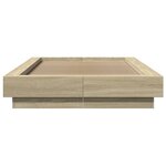 vidaXL Cadre de lit avec lumières LED sans matelas 100x200 cm