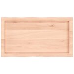 vidaXL Dessus de table bois massif non traité bordure assortie
