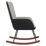 vidaXL Chaise à bascule Gris clair Velours et PVC