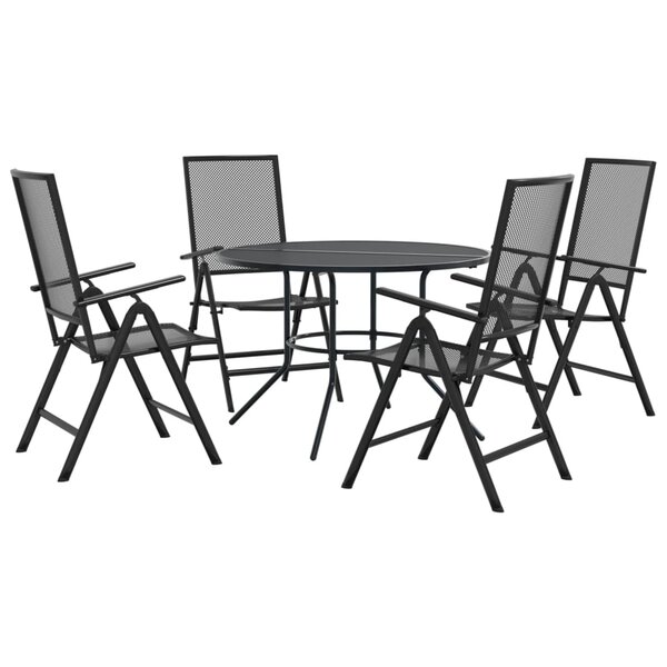 vidaXL Ensemble de chaises de jardin inclinables 5 Pièces anthracite