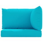 vidaXL Coussins de palette lot de 3 turquoise tissu Oxford