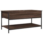 vidaXL Table basse chêne marron 100x50x50cm bois d'ingénierie et métal