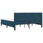 vidaXL Cadre de lit avec matelas Bleu 200 x 200 cm Velours