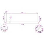 vidaXL Store latéral rétractable 140 x 500 cm Polyester Rectangulaire