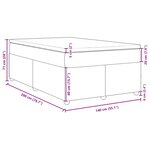 vidaXL Sommier à lattes de lit avec matelas Noir 140x200 cm Tissu