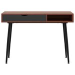 vidaXL Bureau d'ordinateur avec tiroir marron 110x50x75 cm