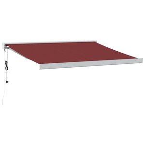 vidaXL Auvent rétractable automatique bordeaux 300x250 cm