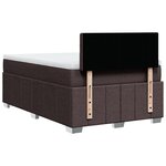 vidaXL Sommier à lattes de lit et matelas marron foncé 120x190cm tissu