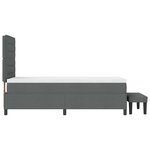 vidaXL Lit à ressorts avec matelas Gris foncé 100 x 200 cm tissu