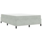 vidaXL Cadre de lit avec matelas Gris clair 140 x 190 cm tissu