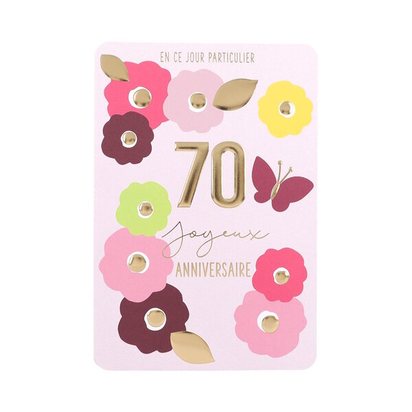 Carte De Voeux - Anniversaire - 70 ans En Ce Jour Particulier